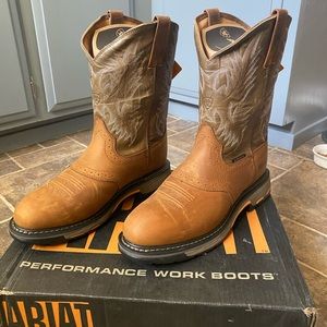 Ariat Workhog Pull on Work Boot - Aged Bark/Olive